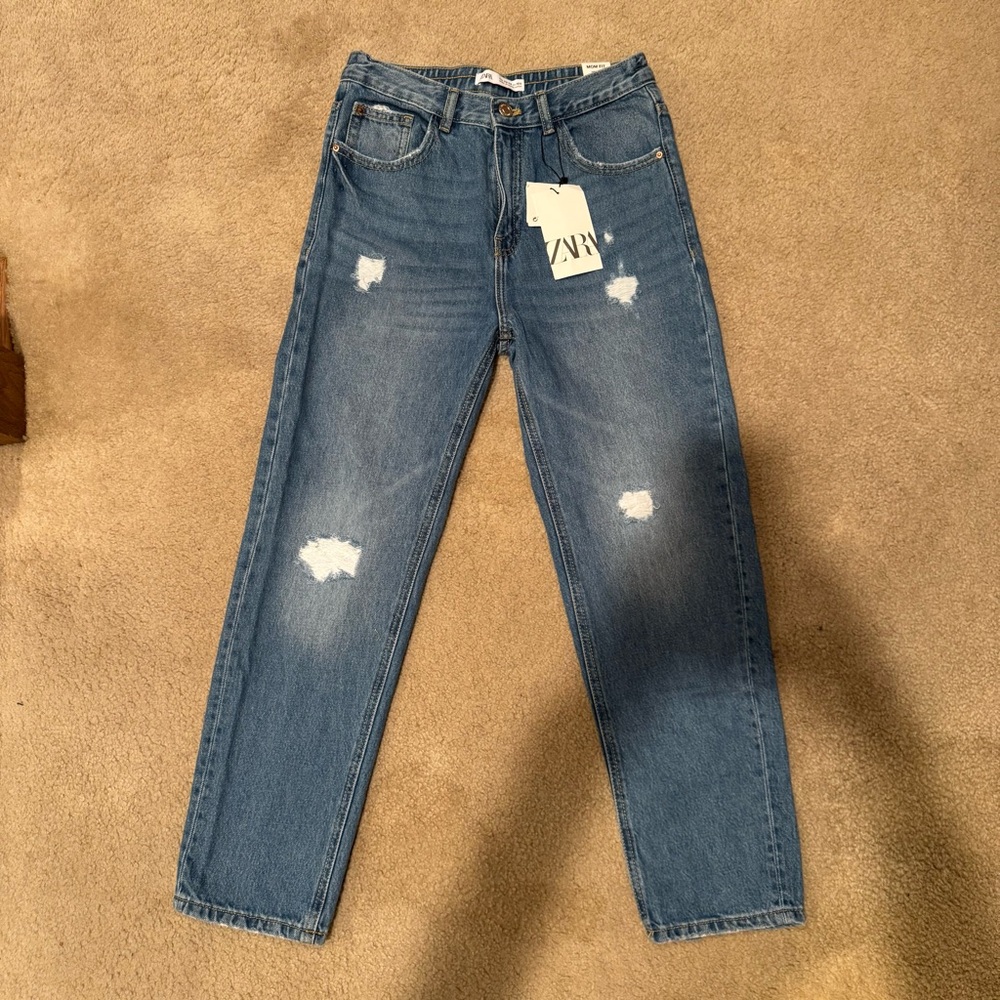 NWT Zara Kids Mom Fit Jeans